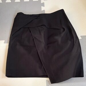 Aritzia Black Wrap Mini Skirt
